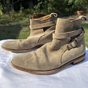 TAFT Soft Suede Camel Ankle Boots 40 Strappy Women’s 9